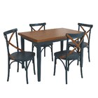 Conjunto Sala De Jantar Com Mesa E 4 Cadeiras X Em Madeira Ma
