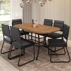 Conjunto Sala De Jantar Com Mesa E 6 Cadeiras Fenix Carraro