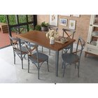 Conjunto Sala De Jantar Com Mesa E 6 Cadeiras X Em Madeira Ma