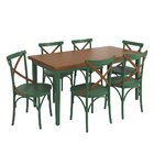 Conjunto Sala De Jantar Com Mesa E 6 Cadeiras X Em Madeira Ma