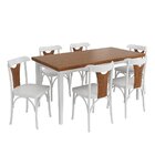 Conjunto Sala De Jantar Com Mesa E 6 Cadeiras Y Em Madeira Ma
