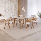 Conjunto Sala De Jantar Com Tampo De Vidro Monalisa 6 Cadeira