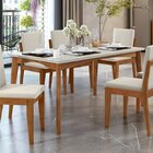 Conjunto Sala De Jantar Com Tampo De Vidro Monalisa 6 Cadeira