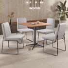 Conjunto Sala De Jantar Copa Castanho Com 4 Cadeiras Neat Lin