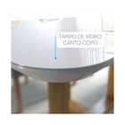 Conjunto Sala De Jantar Cristal Mesa E 4 Cadeiras Móveis Mix