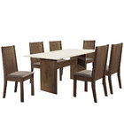 Conjunto Sala De Jantar Dakota Mesa Com 6 Cadeiras - Cel Móve