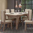 Conjunto Sala De Jantar Dandara 1,56 Com 6 Cadeiras Amêndoa 7