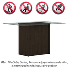 Conjunto Sala De Jantar Davos De Vidro 4 Cadeiras - Móveis Ar