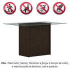 Conjunto Sala De Jantar Davos De Vidro 6 Cadeiras - Móveis Ar