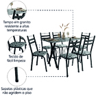 Conjunto Sala De Jantar Deise Com 6 Cadeiras 1,40m Granito Pr