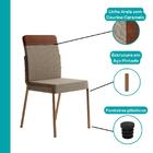 Conjunto Sala De Jantar Déli 4 Cadeiras Carraro Areia/rose/no