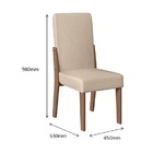 Conjunto Sala De Jantar Dubai 1,10 Com 4 Cadeiras Amêndoa 74b