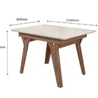 Conjunto Sala De Jantar Dubai 1,10 Com 4 Cadeiras Amêndoa 74b