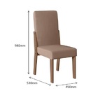 Conjunto Sala De Jantar Dubai 1,56 Com 06 Cadeiras Amêndoa 73b
