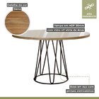 Conjunto Sala De Jantar Dubai Mesa 110cm Mdf Vidro Off White