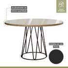 Conjunto Sala De Jantar Dubai Mesa 110cm Mdf Vidro Off White