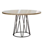 Conjunto Sala De Jantar Dubai Mesa 110cm Mdf Vidro Off White