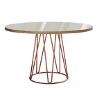 Conjunto Sala De Jantar Dubai Mesa 110cm Mdf Vidro Off White