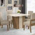 Conjunto Sala De Jantar Esmeralda Com 4 Cadeiras Cedro 74b