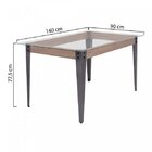 Conjunto Sala De Jantar Espanha Com 6 Cadeiras Em Aço Tampo D