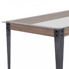 Conjunto Sala De Jantar Espanha Com 6 Cadeiras Em Aço Tampo D