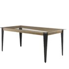 Conjunto Sala De Jantar Espanha Com 8 Cadeiras Em Aço Tampo D