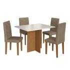 Conjunto Sala de Jantar Fidelitá Itália 110cm Com 4 Cadeiras