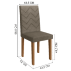 Conjunto Sala De Jantar Fidelitá Itália 170cm Com 6 Cadeiras