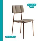 Conjunto Sala De Jantar Fontana 4 Cadeiras Carraro Areia/rose