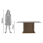 Conjunto Sala De Jantar Gales Madesa Mesa Tampo De Vidro Com