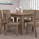 Conjunto Sala De Jantar Genebra 1,35 Com 6 Cadeiras Amêndoa 7