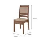 Conjunto Sala De Jantar Genebra 1,35 Com 6 Cadeiras Amêndoa 7