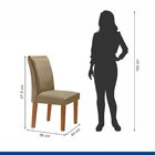 Conjunto Sala De Jantar Genova Tampo Vidro/mdf Com 6 Cadeiras