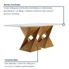 Conjunto Sala De Jantar Genova Tampo Vidro/mdf Com 6 Cadeiras