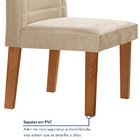 Conjunto Sala De Jantar Genova Tampo Vidro/mdf Com 6 Cadeiras