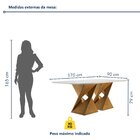 Conjunto Sala De Jantar Genova Tampo Vidro/mdf Com 6 Cadeiras