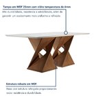 Conjunto Sala De Jantar Genova Tampo Vidro/mdf Com 6 Cadeiras