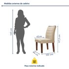 Conjunto Sala De Jantar Genova Tampo Vidro/mdf Com 6 Cadeiras