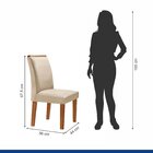 Conjunto Sala De Jantar Genova Tampo Vidro/mdf Com 6 Cadeiras