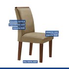 Conjunto Sala De Jantar Genova Tampo Vidro/mdf Com 6 Cadeiras