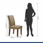 Conjunto Sala De Jantar Genova Tampo Vidro/mdf Com 6 Cadeiras