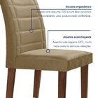 Conjunto Sala De Jantar Genova Tampo Vidro/mdf Com 8 Cadeiras