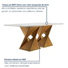 Conjunto Sala De Jantar Genova Tampo Vidro/mdf Com 8 Cadeiras