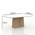 Conjunto Sala De Jantar Geórgia Tampo De Vidro 6 Cadeiras Mad