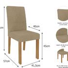 Conjunto Sala De Jantar Grace 130x90 Tampo Mdf 6 Cadeiras Mai