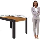 Conjunto Sala De Jantar Grace 130x90 Tampo Mdf 6 Cadeiras Mai