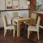 Conjunto Sala De Jantar Grace 90x90 Tampo Mdf 4 Cadeiras Maia