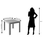 Conjunto Sala De Jantar Grace 90x90 Tampo Mdf 4 Cadeiras Maia