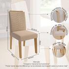 Conjunto Sala De Jantar Helena 210x100 Tampo Mdf/vidro 8 Cade