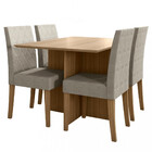 Conjunto Sala De Jantar Helo 120cm Com 4 Cadeira Jade Poliman